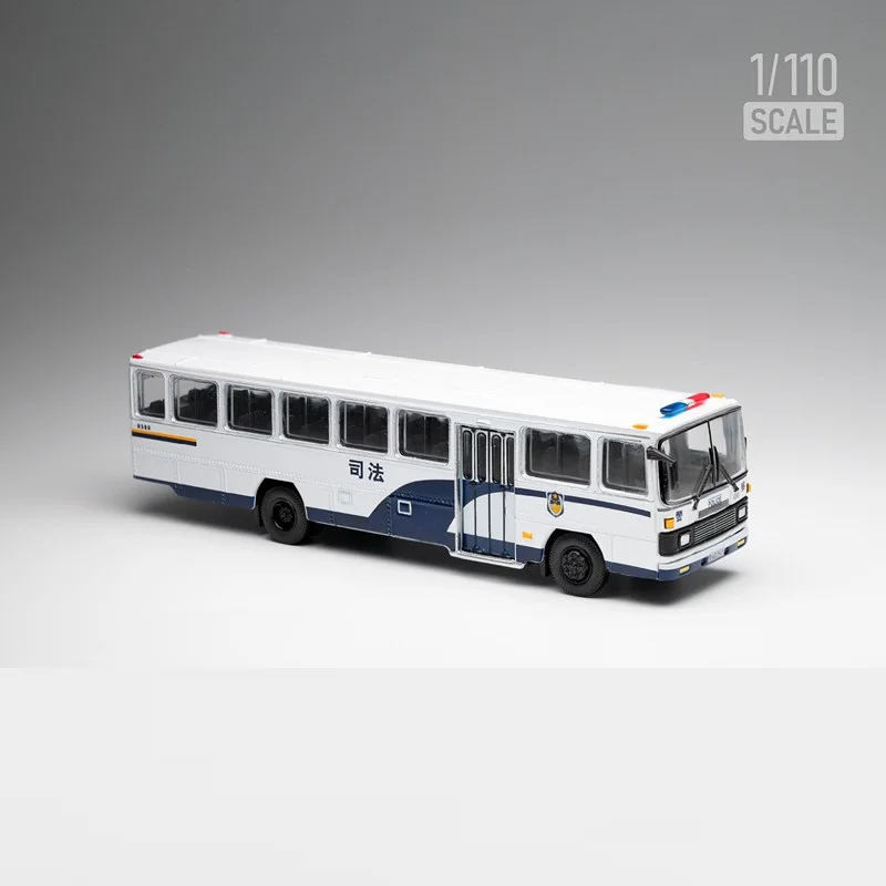 Fanx 1:110 Judi-cial Bus Blue&White NO.1 Alloy Simulation Model Car