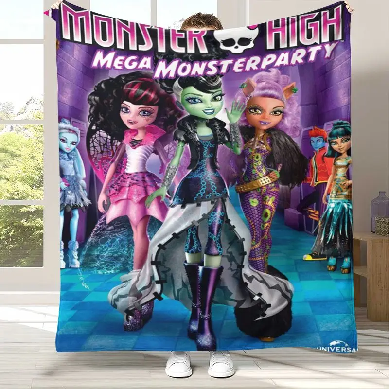 Draculaura Monster High Cartoon Doll Soft Flannel Throw Blanket,Cozy Blanket for Bed,Sofa,Living Room,Picnic,Camping,Home Decor