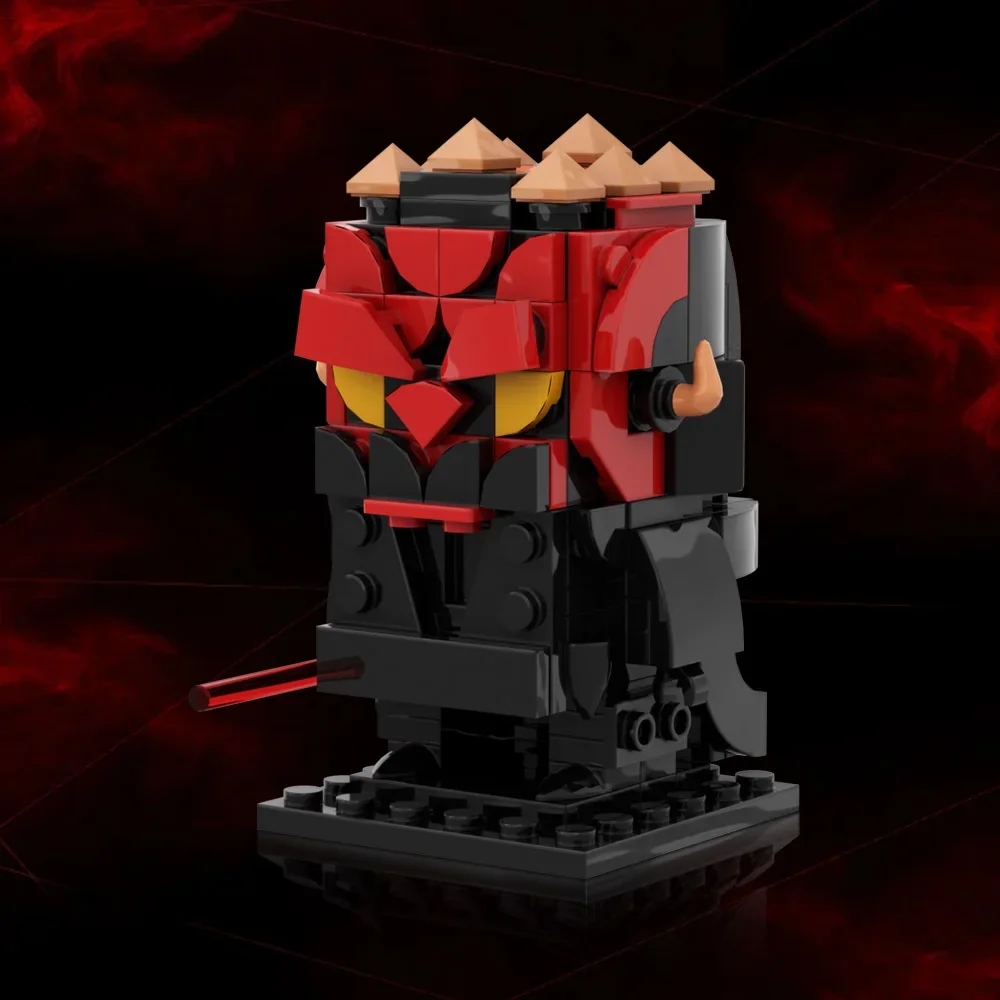 MOC Movie Space Figrues Maul BrickHeadzs Lukeeds Bricks God of War Cartoon Characters Kratos  Atreus Building Blocks for kid Toy