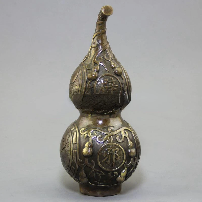 New retro and old antique bronze handicraft manufacturers collect gourd ornaments 4