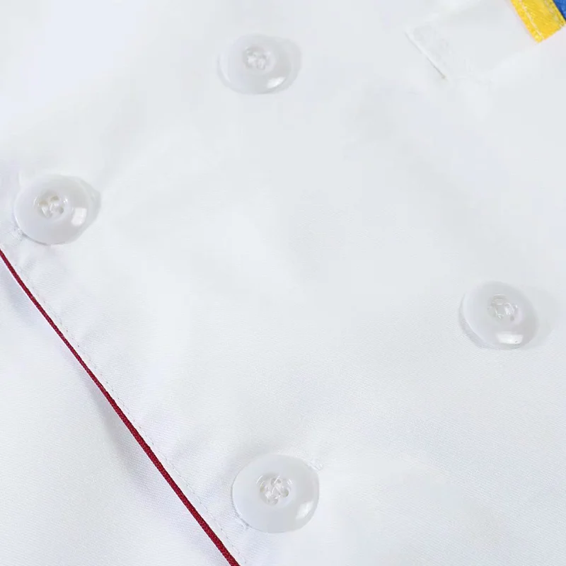 Aanpassen DIY LOGO Print Chef Uniform Keuken Bakkerij Cafe Food Service Lange mouw Ademend Kokskleding Oberjas Overalls