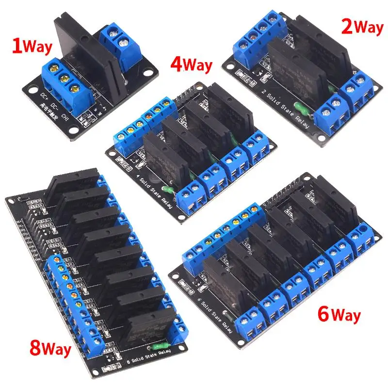 

5V Relay 1 2 4 8 Channel SSR High Low Level Solid State Relay Module 250V 2A For Arduino