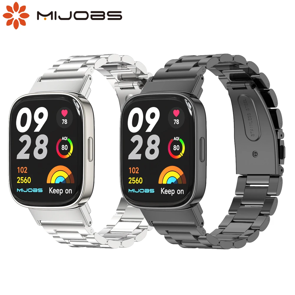 حزام معدني لساعة Xiao mi Redmi Watch 3 سوار ساعة لـ Redmi 3 حزام ساعة Correa استبدال ملحقات الساعات الذكية