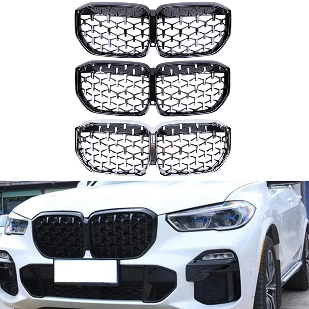 Car Front Bumper Center Facelift Kidney Grilles Replacement Fit For BMW X5 G05 xDrive 30i 35d 40i  M50i 2018-2022 Diamond Type