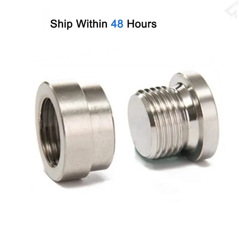 1/10pcs for Exhaust Oxygen Sensor Welding Install Lambda Sensor Nut and Plug for M18*1.5 Stainless Steel S304 Bung and Nut Kit