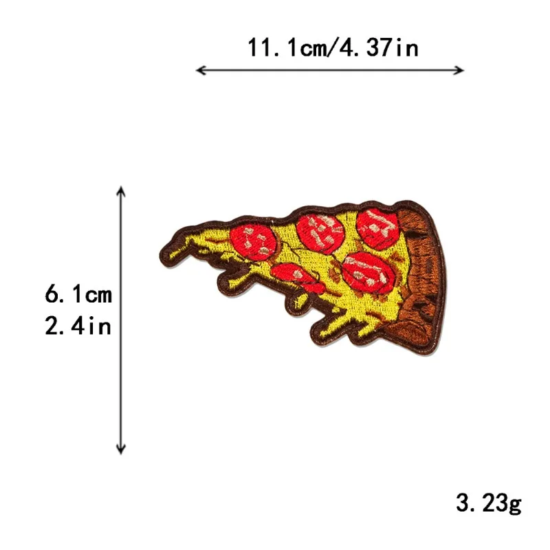 Cartoon Candy Cheese Pizza Lollipop Popcorn Iron-on Sew Embroidered Badge Patches for DIY T-shirt