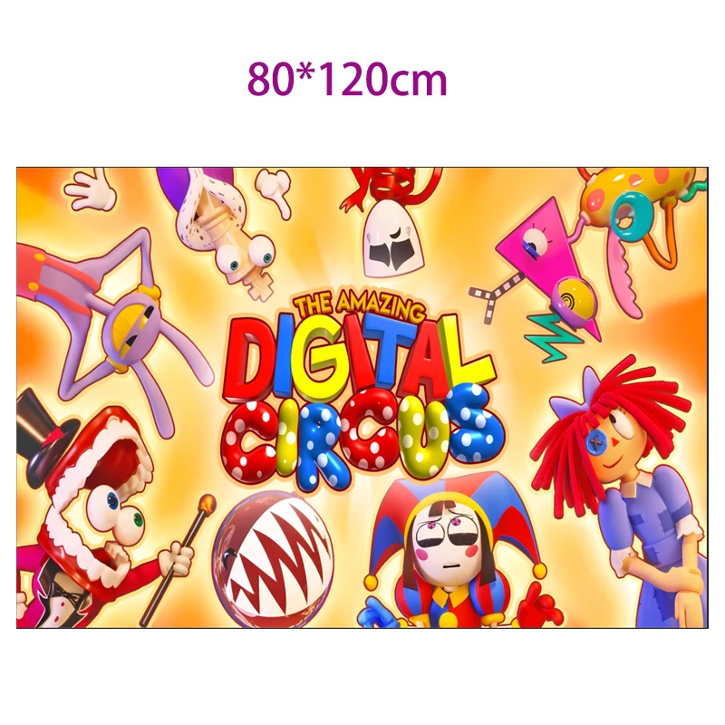 The Amazing Digital Circus  Tableware Birthday Party Decoration Balloon Banner Cake Topper Party Supplies Baby Shower