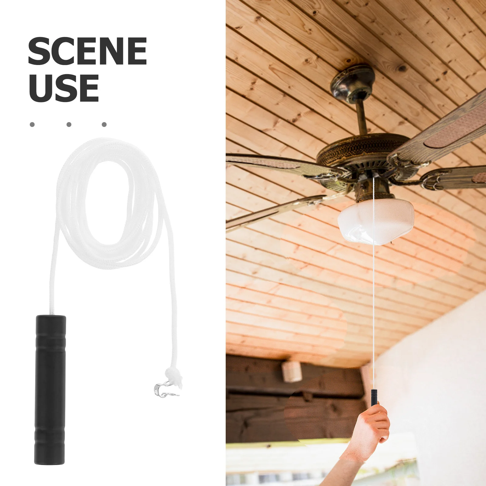 Maniglia di ricambio per luce da bagno, ventola da soffitto, corda da tiro, cavo per lampada a sospensione da 1,5 m, cavo di ricambio per luce da bagno