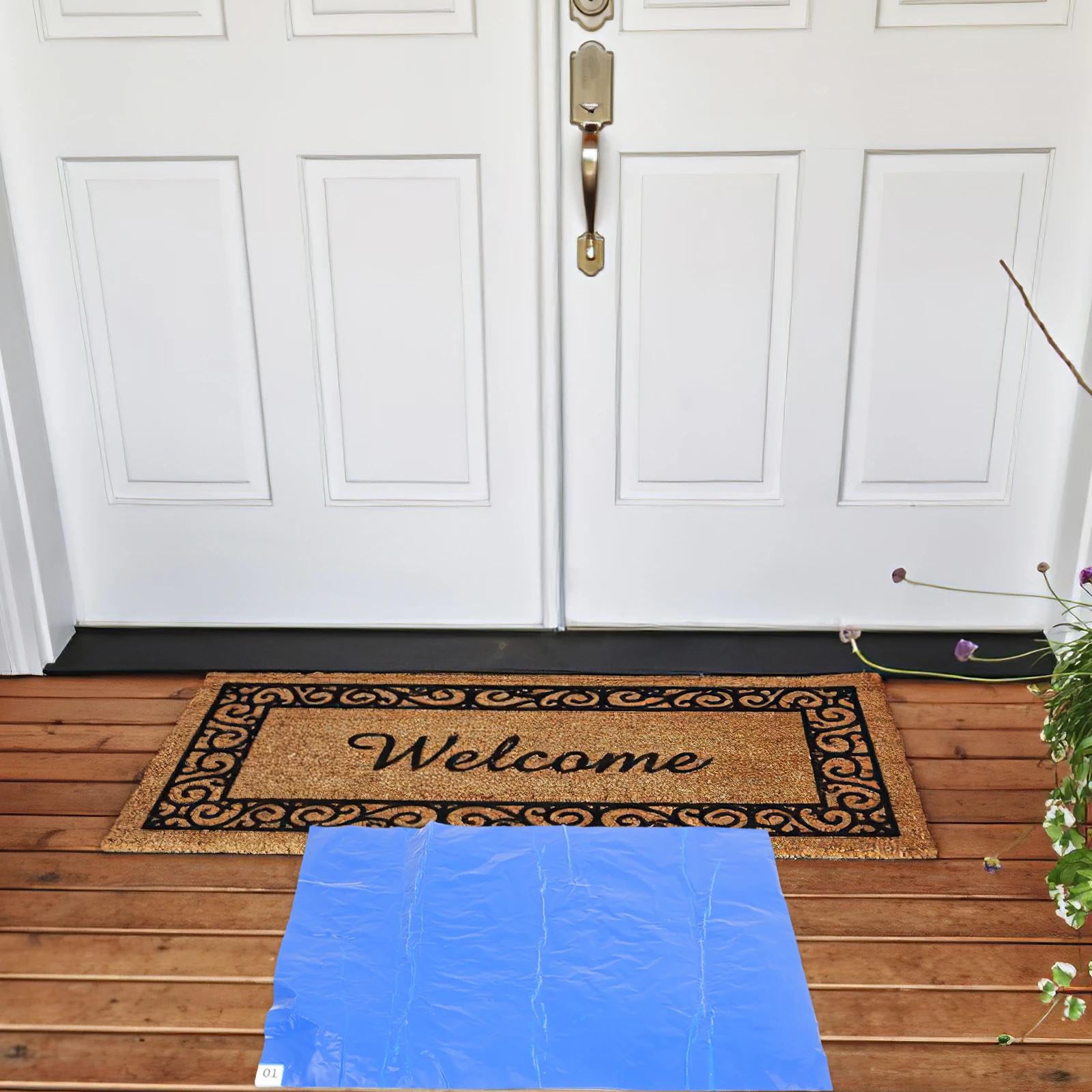 

Adhesive Sticky Mat 30 Sheets Disposable Peel Off for Floor Home Door Office Dust Mat Traps Dirt Debris Waterproof Ideal