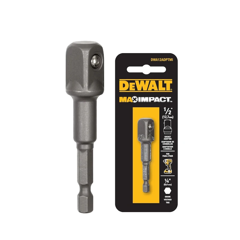 DEWALT DWA12ADPTMI DWA38ADPTMI Square Adapter Max Impact 1/4\