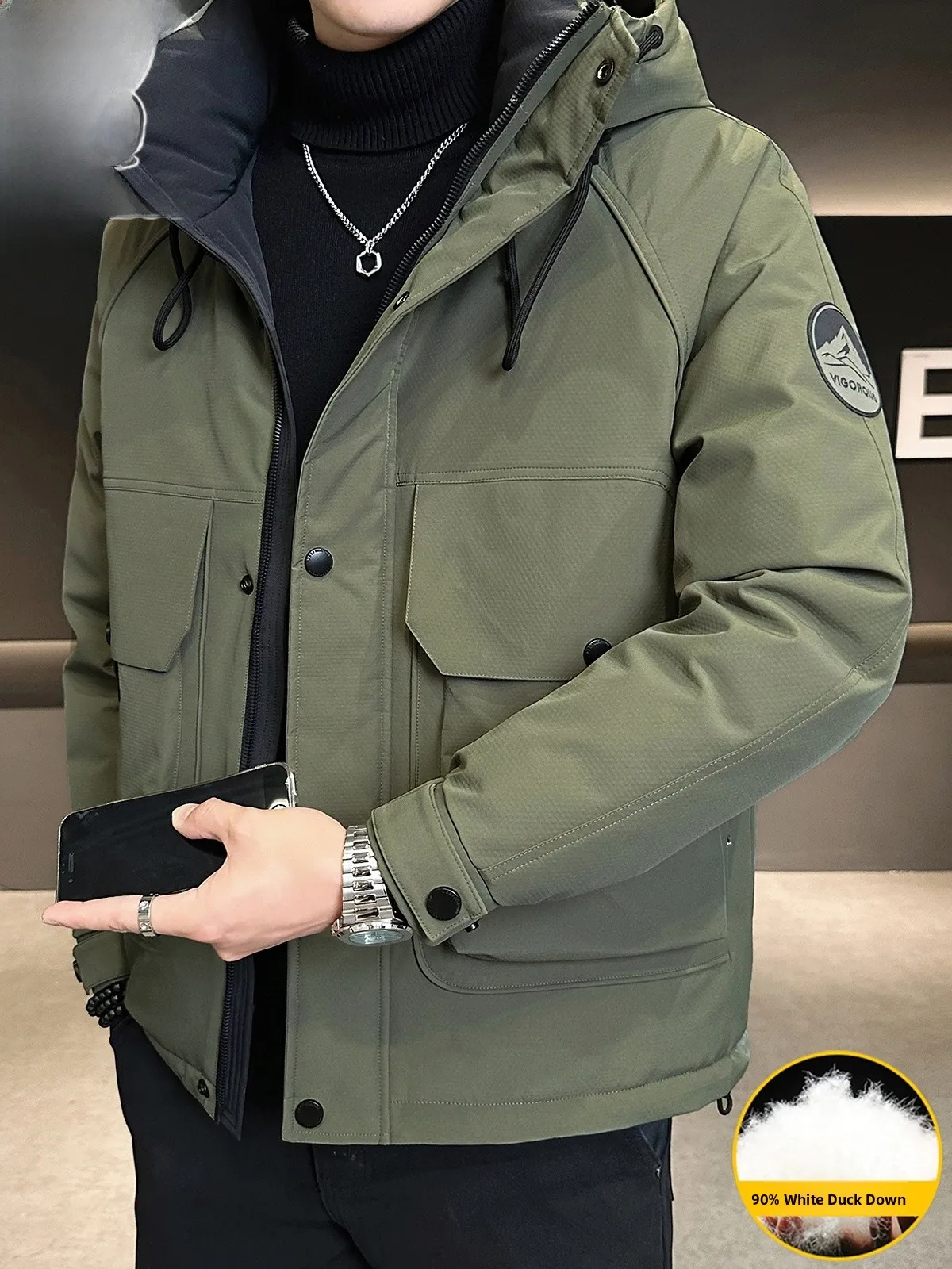 

Мужская пуховая куртка 2025: Новинка зимы, теплая, ветрозащитная, для активного отдыха, повседневная, свободного кроя, молодежная, популярная