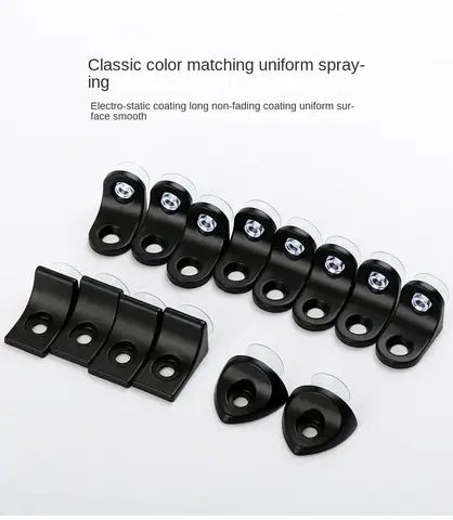 4개 세트 아연 합금 척 라미네이트 지지대 분리기 유리 검정 직사각형 라미네이트 지지판 그레인 선반 브래킷