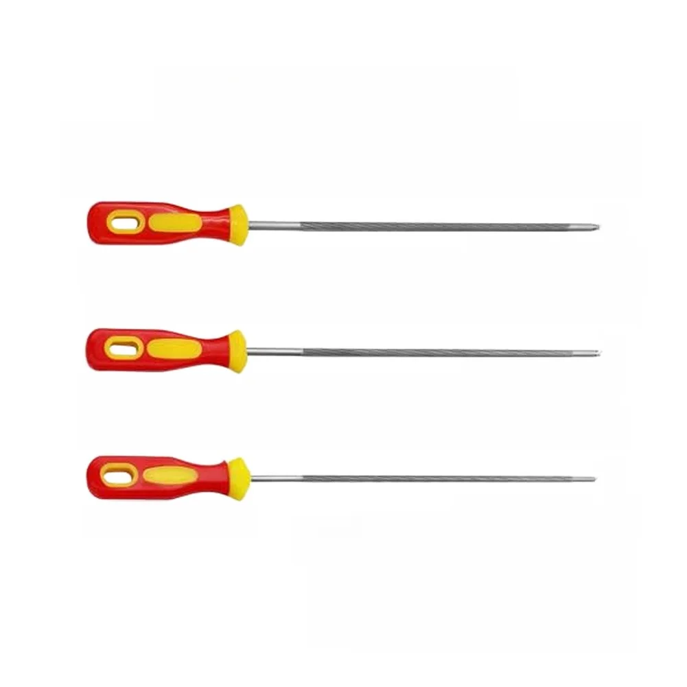 For Chainsaw File Kit with 4.0mm 4.8mm 5.5mm Round Files and Plastic Handle Optimized for Repetitive Sharpening