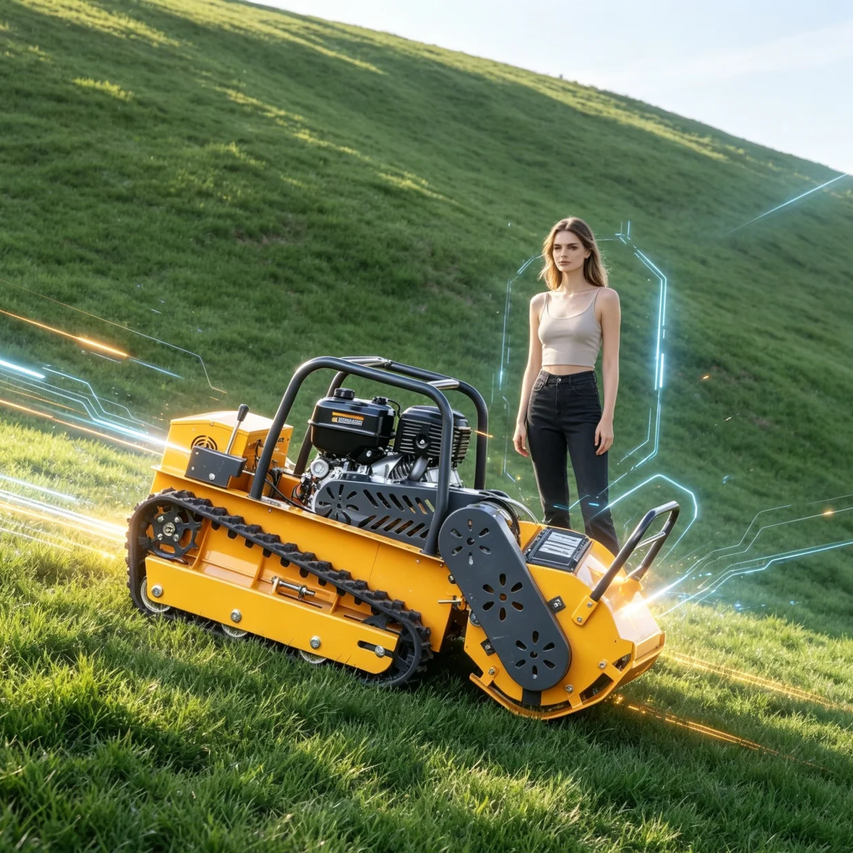 

Customized Heavy Duty Petrol Lawn Mower Remote Control Flail with Low Fuel Consumption for Commercial And Household Use