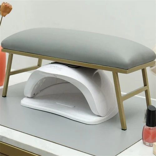 Imagen 2 del producto Almohada de descanso de manos para uñas de mármol de cuero PU de alta calidad, soporte para almohada, soporte para decoración de uñas, mesa de manicura para salón de uñas