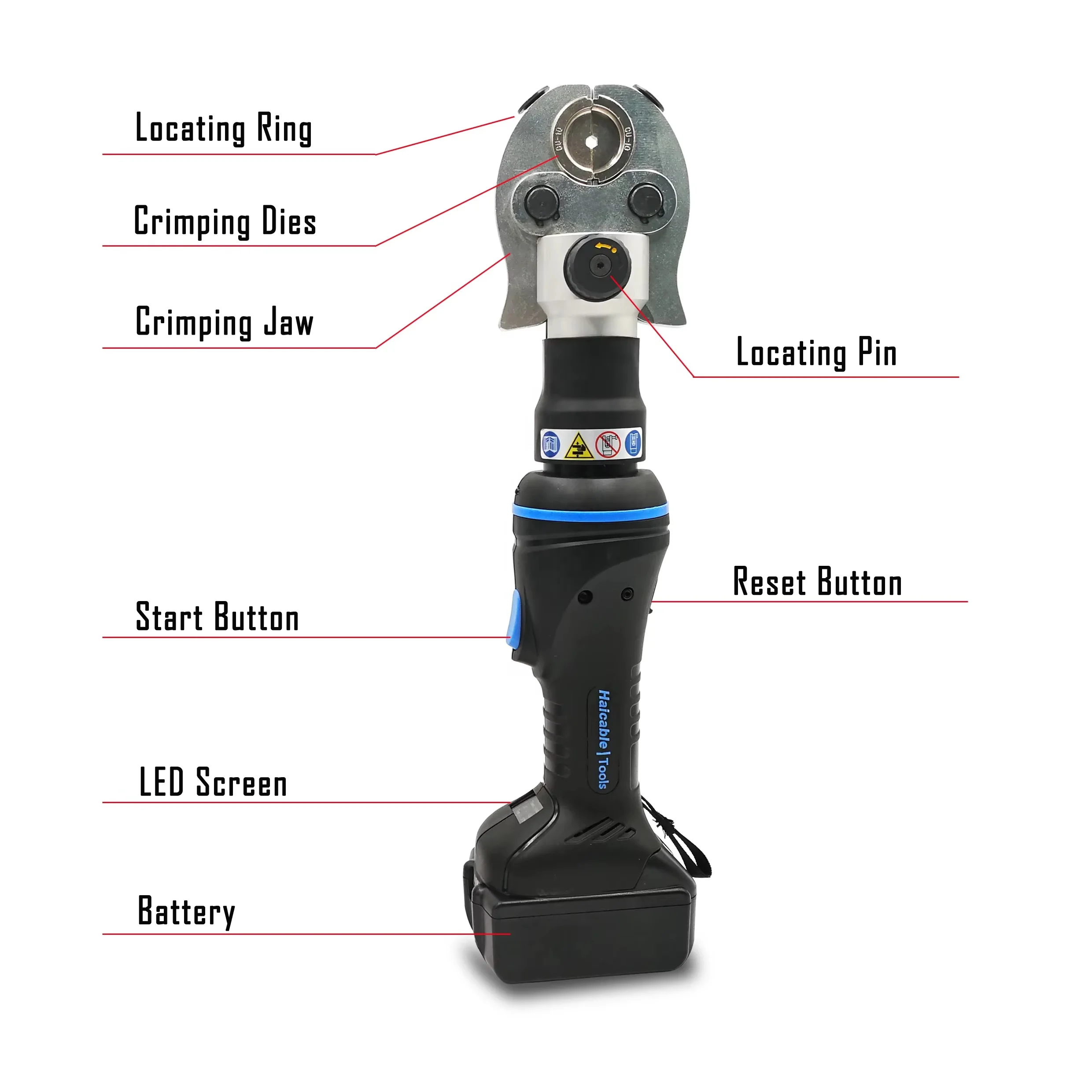 Hexagon Type Hydraulic Electrical Wire Crimper BH-300 16-300sqmm Battery Cable Lug Crimping Tools - view 3
