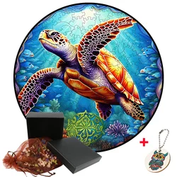 Jouets interactifs Montessori en bois pour enfants et adultes, tortue de mer animale charmante, jeux de puzzle, populaire, stimulant, artisanat de bricolage