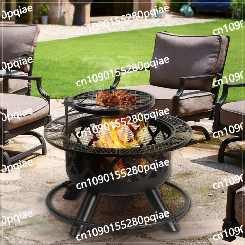 Camping Bonfire Cooking Grill Luxury Outdoor Garden Patio Supplies Furniture Gazebo Metal BBQ Grills Bowl Fire Pit Tables