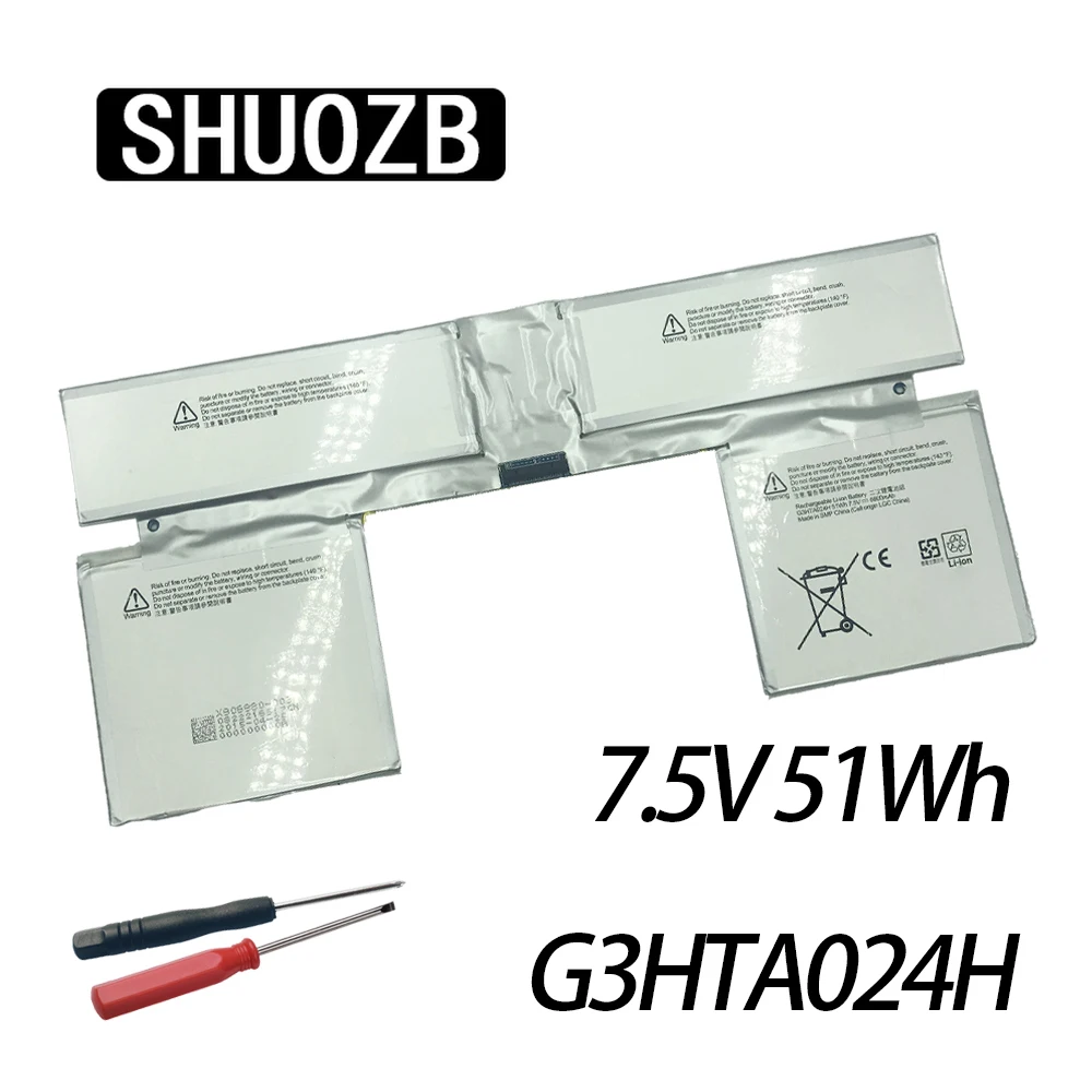 

SHUOZB 7.5V G3HTA024H Laptop Battery For Microsoft Surface Book 1 13.5" Keyboard Base Battery G3HTA023H G3HTA021H Free tools