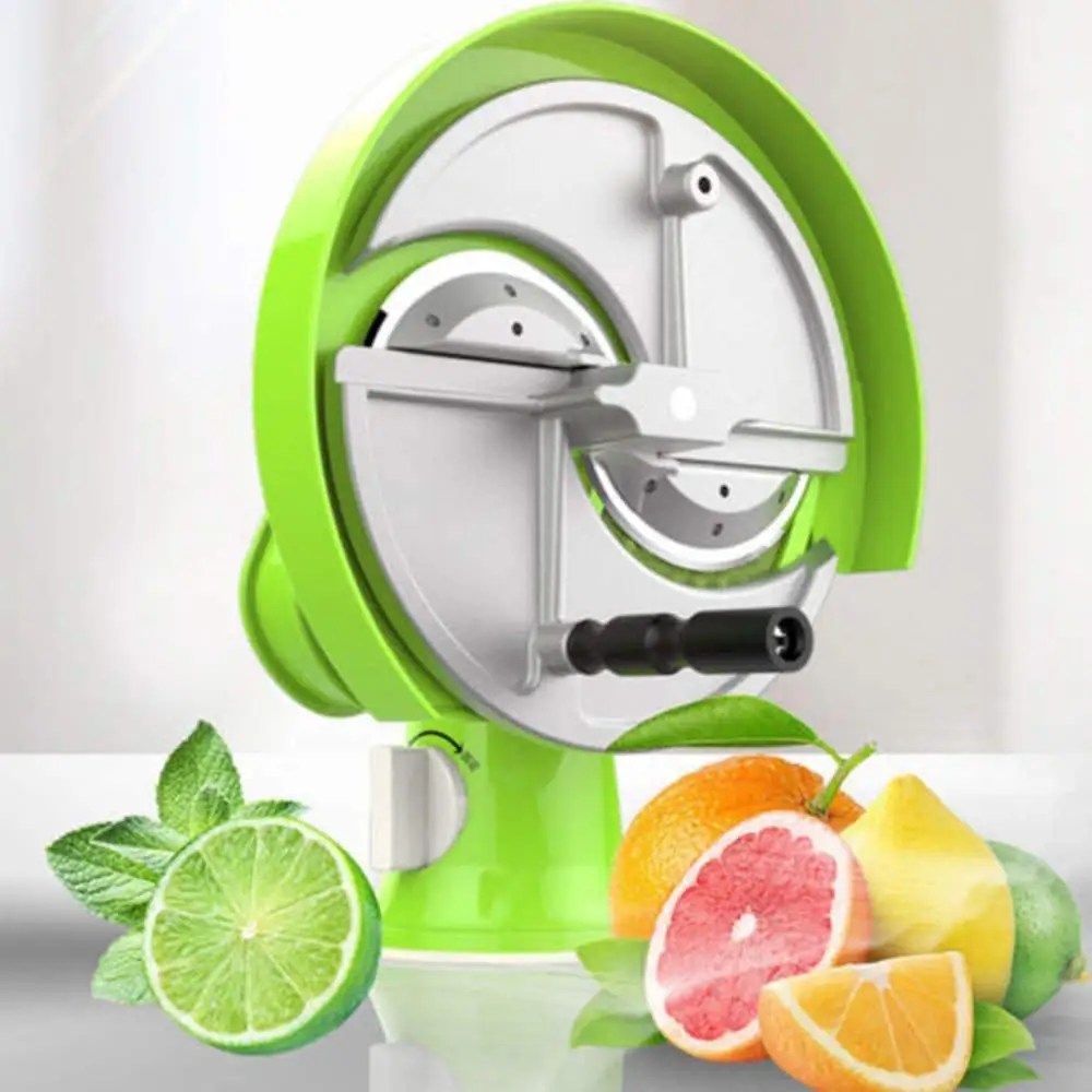 Multifunctional Manual Lemon Slicer Adjustable Thickness Fruit Slicer Hand-cranked Fruit and Vegetable Slicer