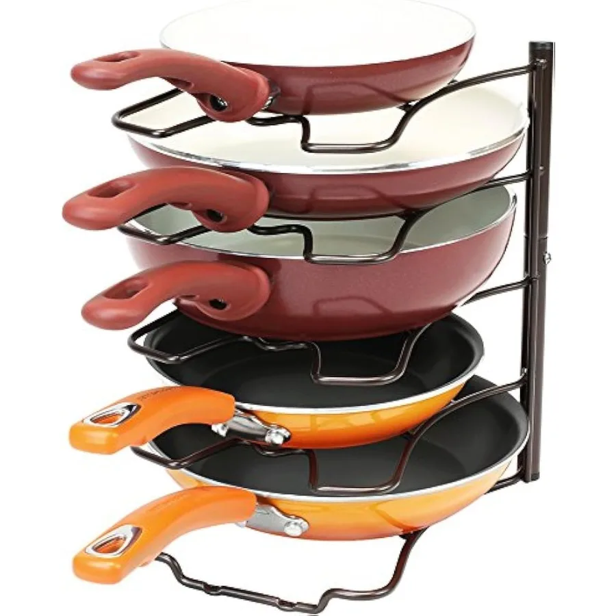 

Pan Organizer Rack for Kitchen Cabinet and Counter Bronze