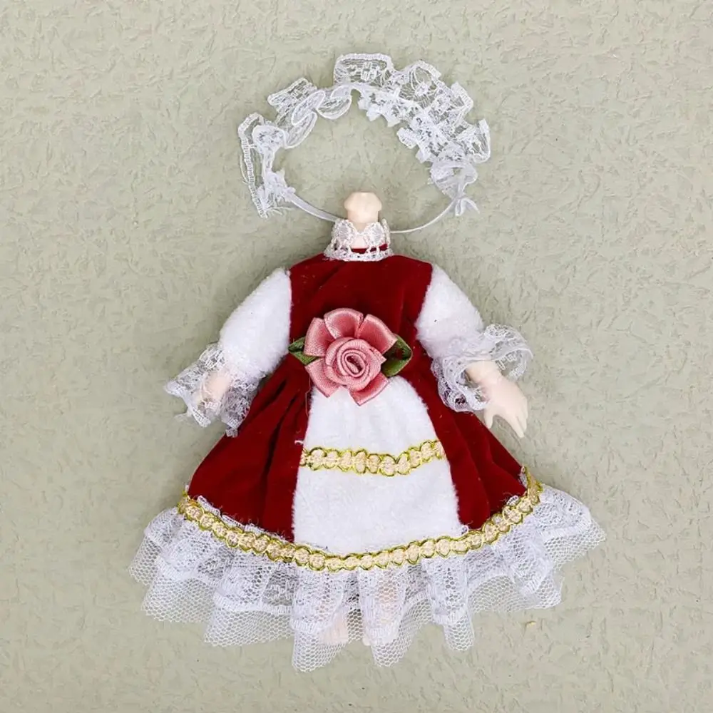 

Replacement Outfit 16cm Doll Clothes Suit Plush Patch Sweet Skirt Doll Winter Dressup Skirt 16-17cm DIY Clothing