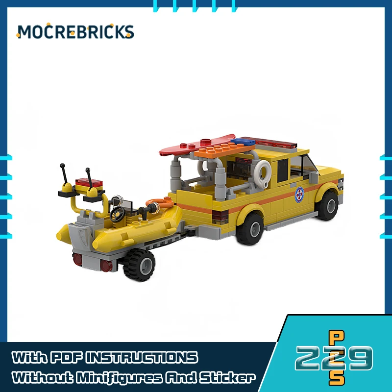 

Лидер продаж, модель пляжного спасательного автомобиля MOC-145190, городская служба, автомобиль, строительные блоки, сделай сам, сборка, кирпичи, игрушка, детский подарок