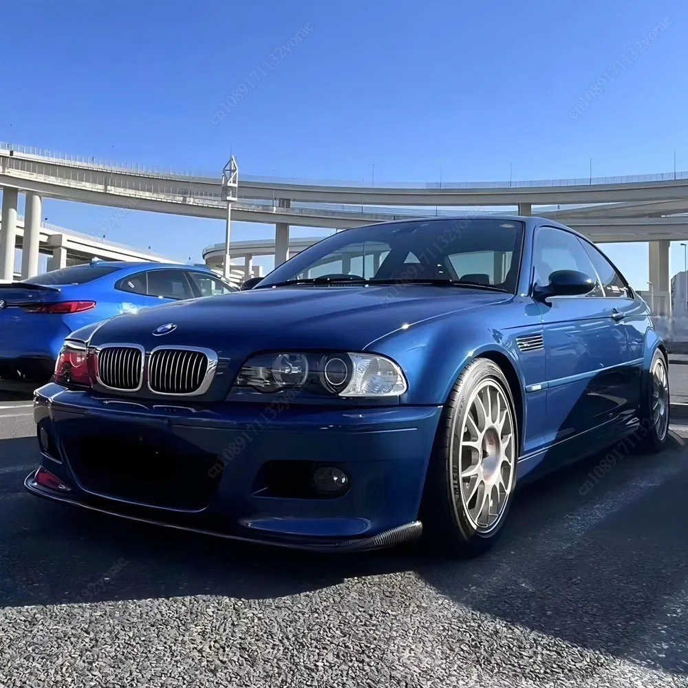 For BMW E46 M3 Coupe/Cabrio 2001-2006 Car Front Bumper Lip Spoiler Splitter Diffuser Canards ABS Gloss Black Bodykits Tuning view 3