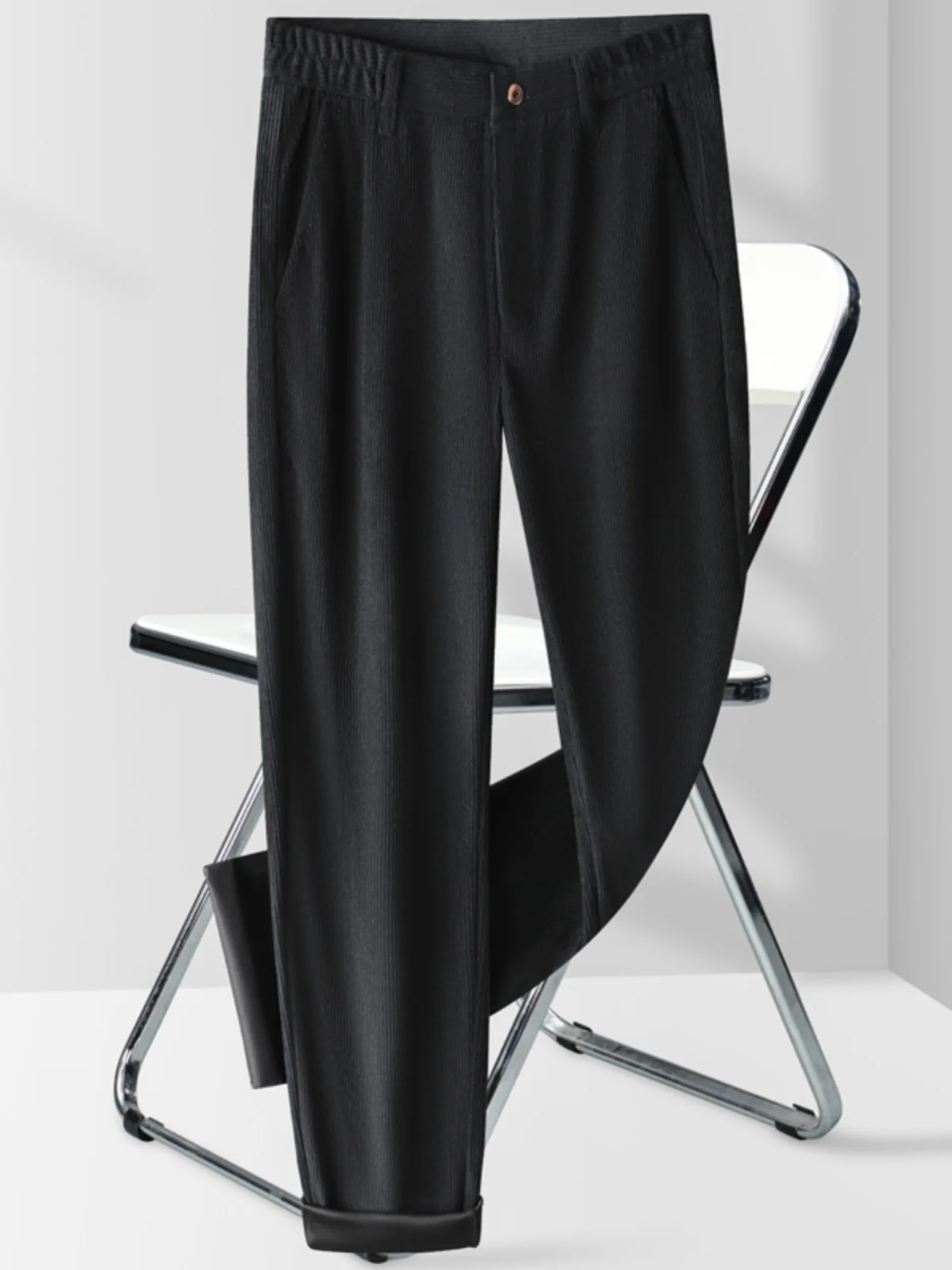 

American Sle Heavyweight Corduroy Men's Casual Pants Autumn Winter Straight Leg Anti-Wrinkle Iron-Free Long Wide Leg Sweatp...