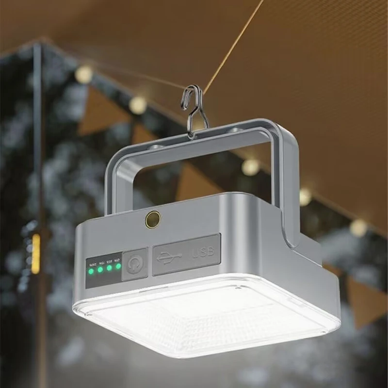 

Outdoors Camping Portable Solar Lantern Tent Light Rechargeable Lantern Emergency Outdoor Camping Lamp Three Types of Dimming