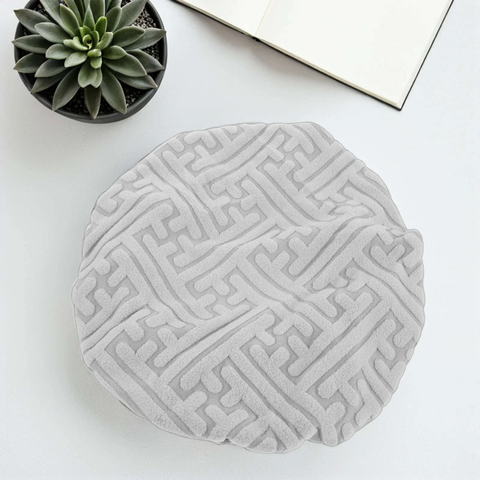 

2Pcs Round Bar Stool Covers Elastic Washable Grey Stretch Seat Covers Protector Slipcovers for 37-48Cm Dining Kitchen Chairs