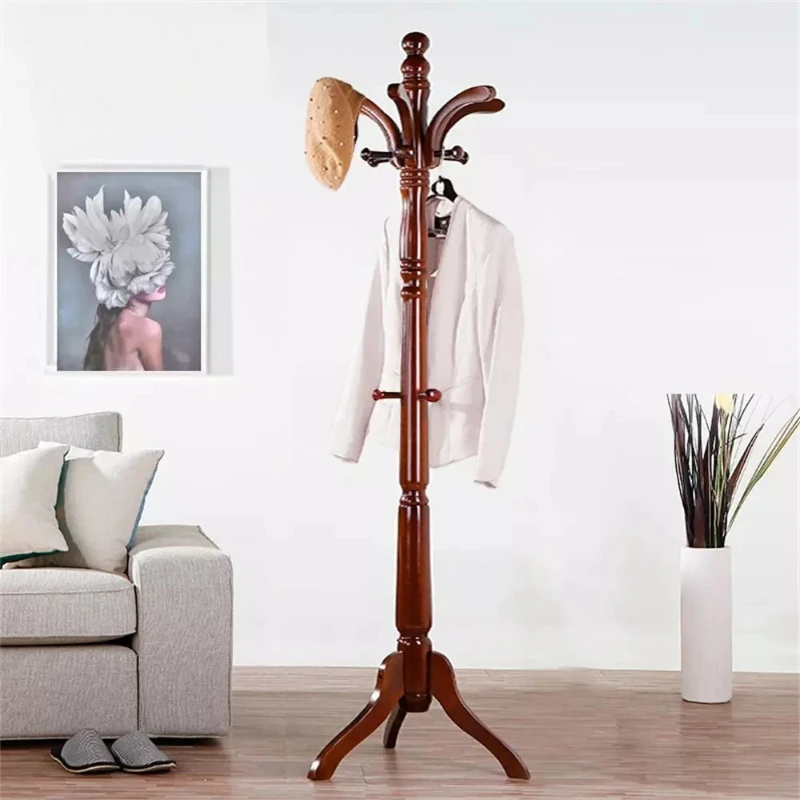 

Wooden Vintage Coat Rack Freestanding Coat Rack Tree Coat Racks for Bedroom, Hallway, Entrance, Office