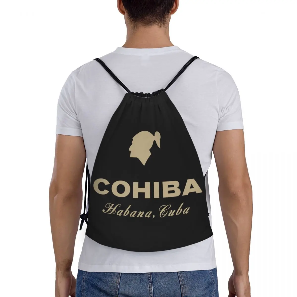 Custom Cuban Cigars Cohiba Drawstring Bag for Training Yoga Backpacks Men Women Sports Gym Sackpack