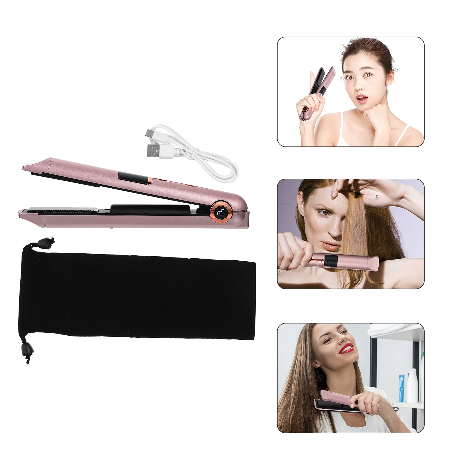 Curling Iron Hair Rollers Girl Straightener Major Wireless Abs Curler Multifunctional Travel