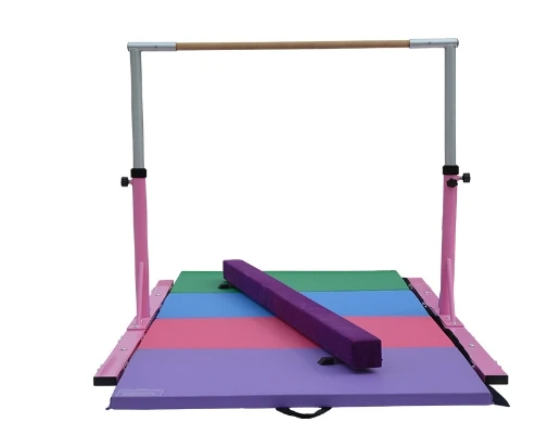 Barra orizzontale per ginnastica per bambini più venduta con cuscino e fascio di equilibrio Set completo di prodotti per l\'allenamento