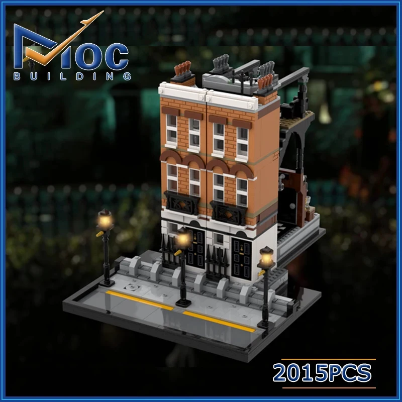 โมเดลการสร้างฉากในภาพยนตร์คลาสสิก2015P โมดูลาร์การขยายสถานที่12แห่ง MOC-115157อิฐของเล่นของขวัญ