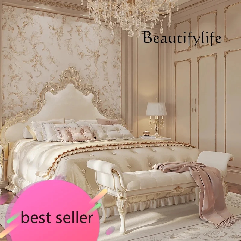 

NEW Platform Unique Bed Beauty European Simple Safe Sleeping Bed Girls Princess Sun Design Nordic Floor Wooden Beliche Furniture