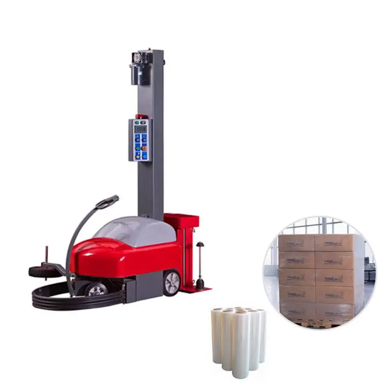 Automatic Mobile Robot Stretch Film Wrapping Machine Smart Pallet Wrapper Industrial Efficient Bulk Purchasing
