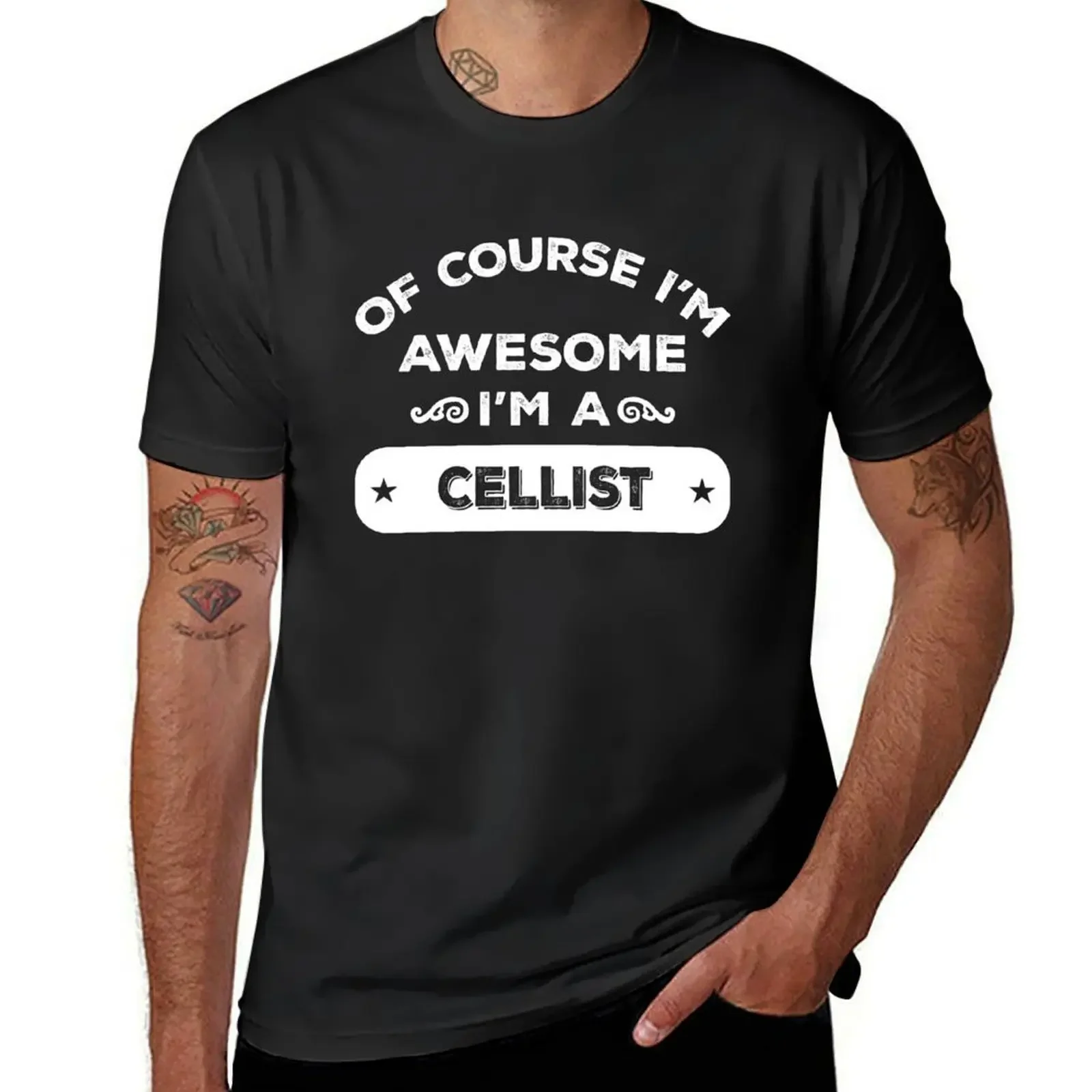 OF COURSE I'M AWESOME I'M A CELLIST T-Shirt quick drying quick-drying animal prinfor boys vintage Men's clothing