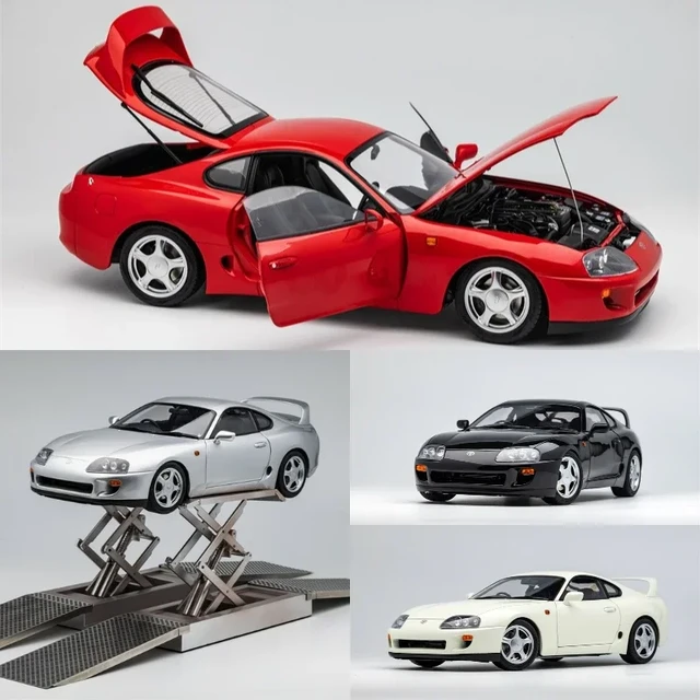 Lcd 1:18 supra a80 silber metallic/rot/weiß/schwarz modell aus 