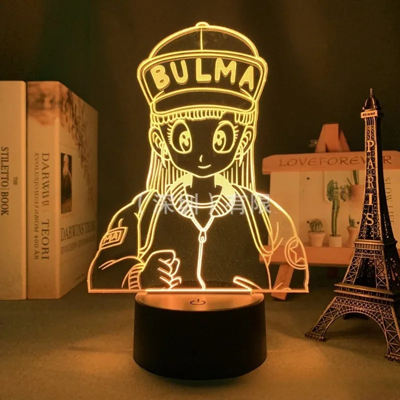 Dragon Ball Goku Nightlight Ornaments Anime Vegeta Acrylic Lighting Board LED Creativity Light-emitting Figures Toys Birthdays