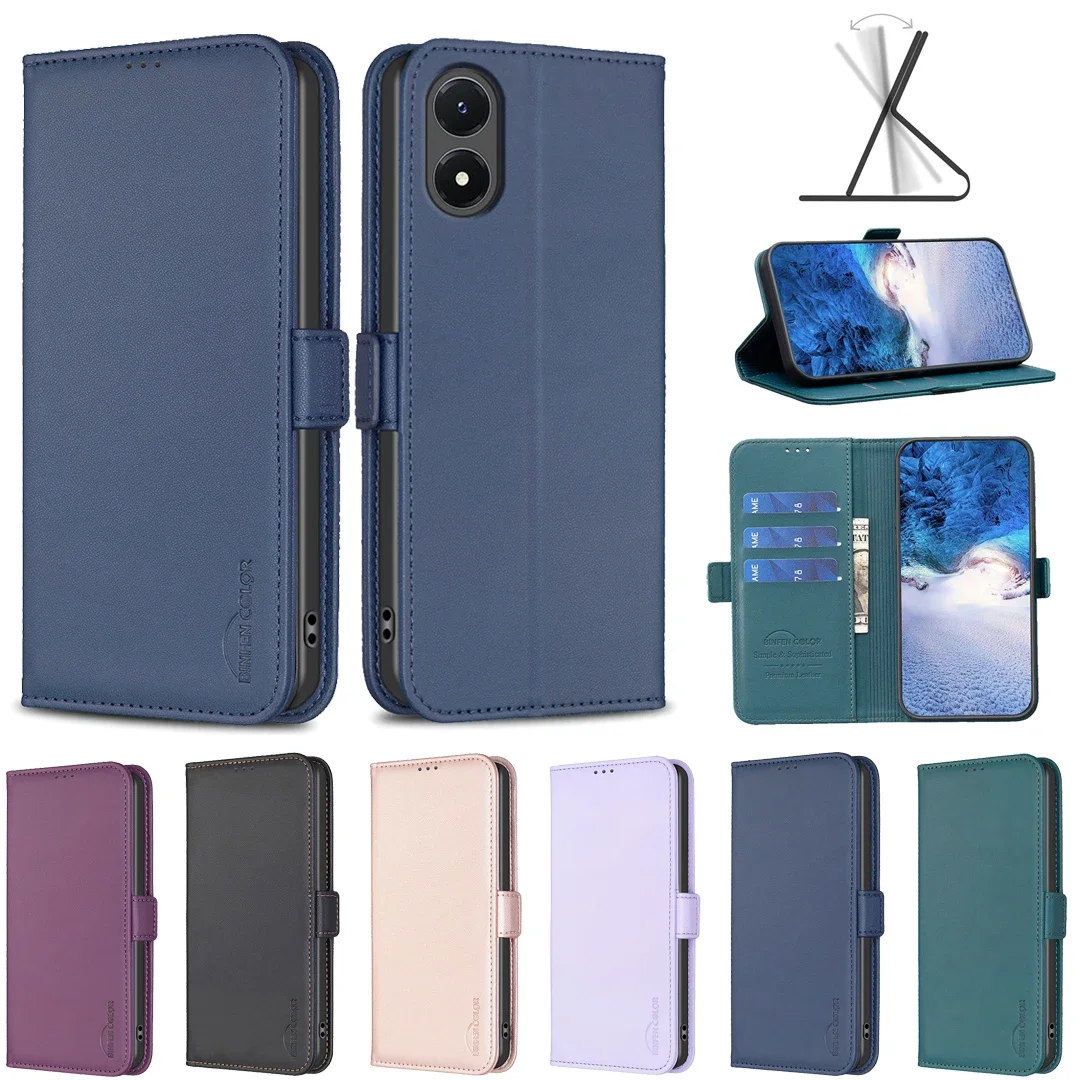 Wallet Flip Leather Case for Vivo Y02 4G Y11 Y15 Y12 Y17 Y15S Y20 Y21 Y33S Y27 4G Y35 4G Y22S Y51S Y51A Y36 4G Y02S Y51 2020