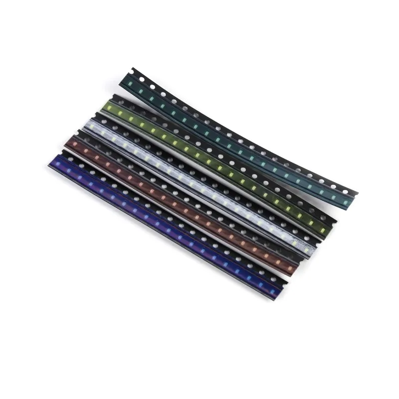 Kit de LED SMD 100PCS 0603 (5 colores): rojo/amarillo/azul/verde/blanco, 20PCS cada una para proyectos electrónicos DIY PCB