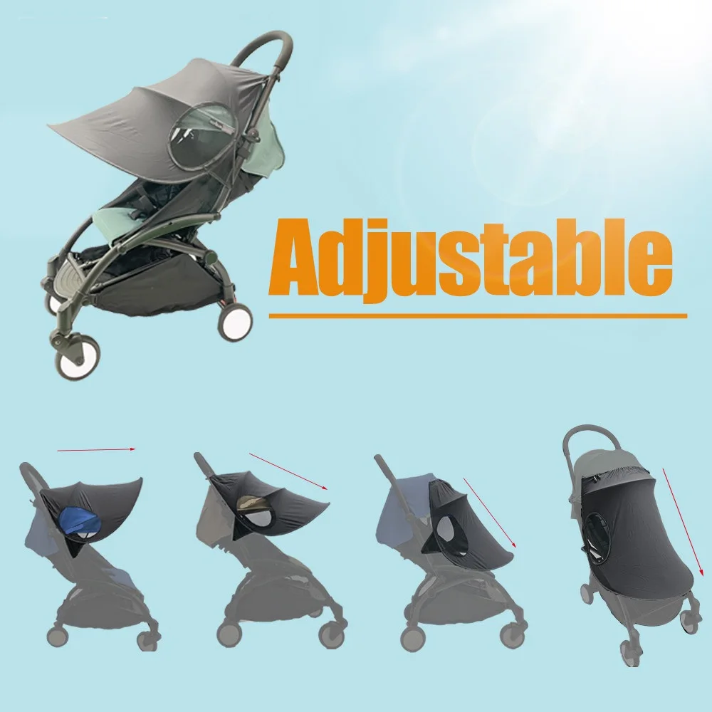 Accessoires Universels pour Poussette de Bébé, Pare-Soleil, Juste Amendissante, Chapeau à Degré UV, Adapté aux Babyzenes, Yoyo Yoya