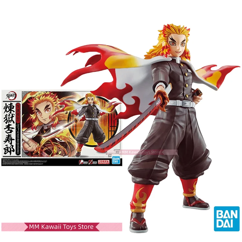 Bandai Original Demon Slayer Anime Figure Plastic Rengoku Kyoujurou Action Figure Toys For Kids Gift Collectible Model Ornaments