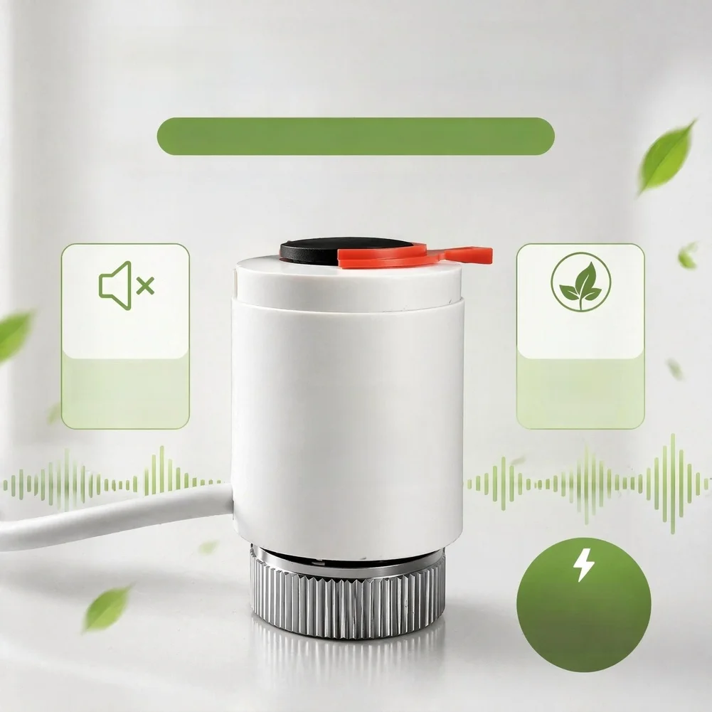 For Smart Electric Actuator M30x1.5mm 2W Silent For Water Underfloor Heating System White Automatic Temperature Control Valve