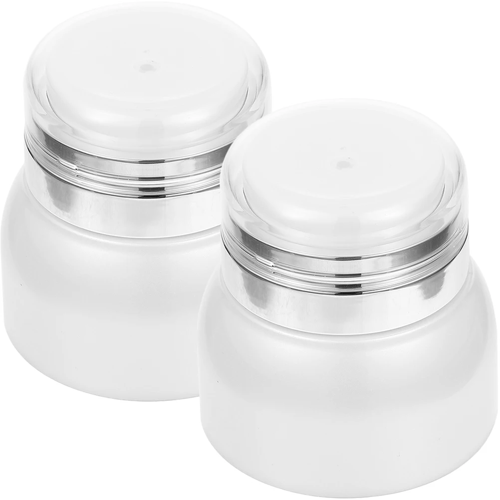 

2Pcs Airless Travel Plastic Bottles Empty Pump Dispenser Containers Portable Skincare Tools For Creams Toiletries Storage Leak