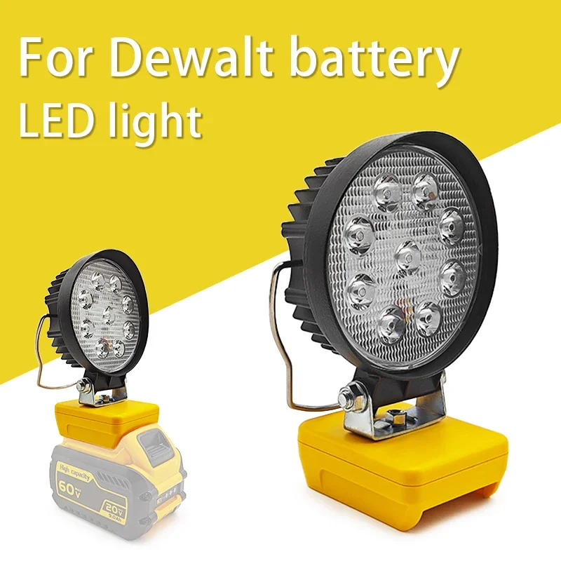 Original For DeWalt Lithium Ion Battery 14.4V-20V Work LED Light,for DeWalt Li-ion Battery Pack LED Light With USB Charger