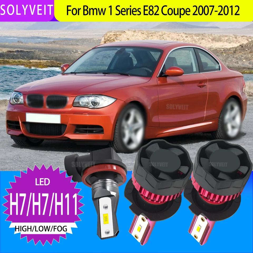 

LED Headlight Foglight Kit High Durability Auto Lamp HIGH LOW fog Kit For Bmw 1 Series E82 Coupe 2007 2008 2009 2010 2011 2012