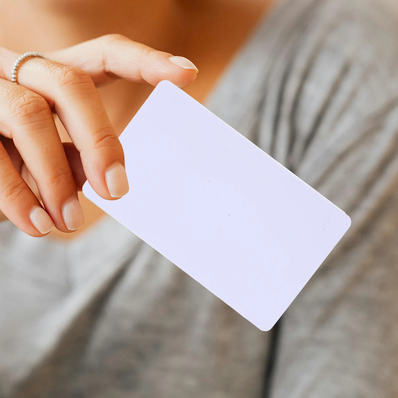 250Pcs Chip PVC Blank Id Cards Printable Membership Business Student Badge Cards Card Page Sleeves Id Card Hole